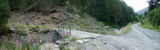 Cabús - Westrampe Mitte Brücke Pano