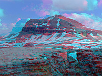 Sass Pordoi - Ostseite Piz Boe im Osten 3D