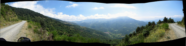 Canya - Westseite Mitte Talblick Pardines Pano
