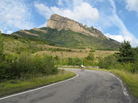 Oroel - Südrampe oben Blick auf Oroel